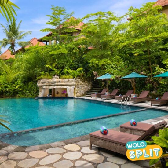 Deluxe Legian & Ubud | Fully Loaded Sakti gardens WOLO split logo